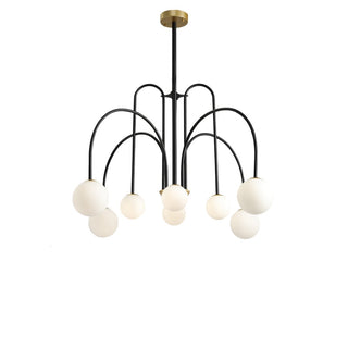 Large glass ball Art Deco chandelier adjustable pendant ceiling