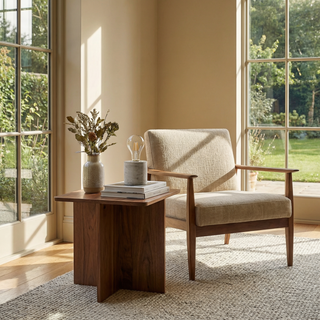 Lampe Minimaliste en Béton – Éclairage de Bureau Moderne avec Base Sculptée en Béton