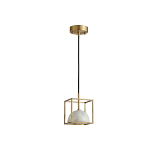 Copper Pendant Light – Minimalist Polished Copper Finish LED Bedroom Lighting