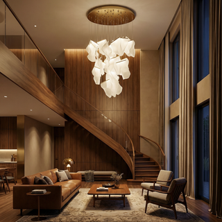 Colossal Luxury Chandelier – Modern Crystal Pendant Light with Ambient LED Lighting