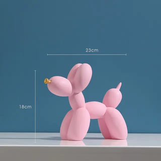 Balloon Dog Sculpture – Colorful Resin Figurine 23cm | Eco Friendly Decor