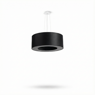 Lustre noir minimaliste – Plafonnier moderne | Éclairage élégant pour le salon