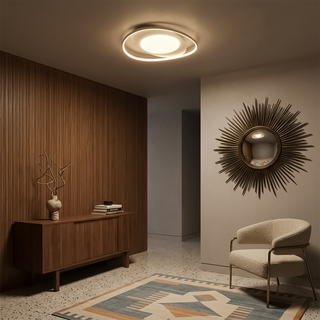 Modern Ceiling Light – White LED Fixture | Dimmable Remote Control Lamp
