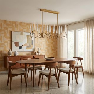 Feather Chandelier – Sculptural Delicate Shine Light Fixture for Elegant Interiors