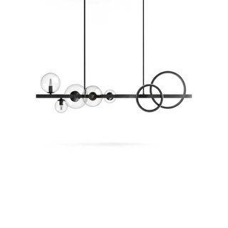 Contemporary Pendant Light – Alloy Cord Suspension Lamp with Remote Control