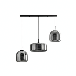 Nordic Glass Pendant Light – Minimalist Pendant Light with Polished Steel Finish
