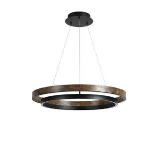 Modern Iron Chandelier – Minimalist LED Dining Room Lighting | Polished Fixture