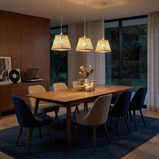 Rattan Pendant Lamp – Nordic Pendant Light for Children’s Bedroom | Energy Efficient