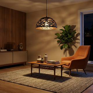 Adjustable Hanging Lamp – Mid Century Pendant With Metal Fixture & Vintage Style