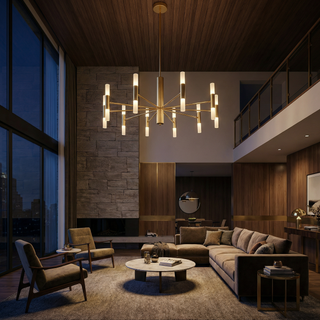 Modern Chandelier – LED Lighting Acrylic Tube Pendant with Adjustable Suspension