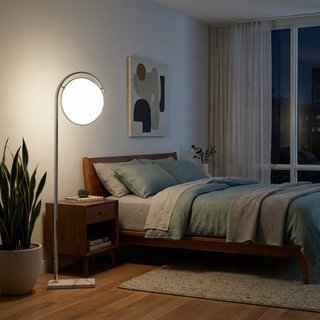 Modern Iron Floor Lamp – Energy Efficient LED Lighting With Push Button Switch