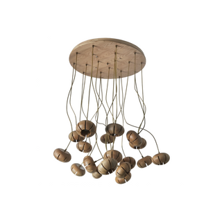 Wooden Pendant Light – Floral Hanging Lamp | Elegant Room Lighting by Lumavera