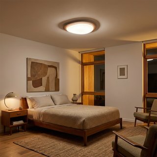 Natural Ceiling Light – Modern Wood Finish Lighting With Soft LED Glow