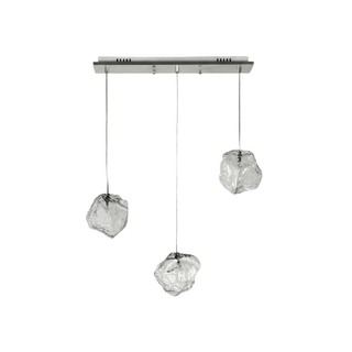 Clear Glass Pendant Light – Modern Ambient Dining Light With Adjustable Cord
