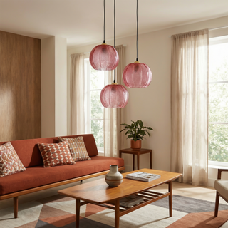 Botanical Pendant Lamp – Modern Glass Lamp With Green Leaf Pendant & Ambient Light