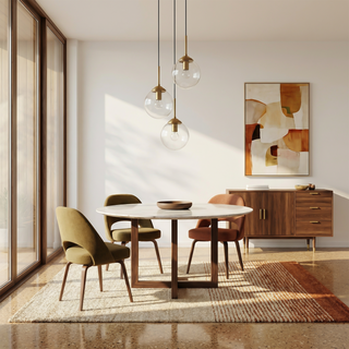 Polished Glass Pendant Light – Modern LED Ceiling Lamp | Living Room Lighting