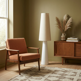 Nordic Floor Lamp – Modern Fabric Shade | Durable Iron Frame Lighting
