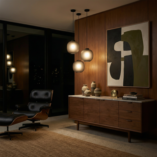Glass Pendant Light – Height Adjustable Contemporary Nordic Pendant Lamp