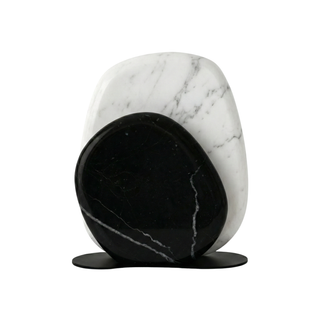Minimalist Bedside Lamp – Soft LED Lighting | Stone and Metal Accent Lighting