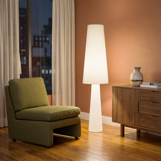 Nordic Floor Lamp – Modern Fabric Shade | Durable Iron Frame Lighting