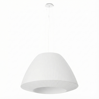 White Fabric Chandelier – Pleated Fabric Lamp | Modern Living Room Lighting