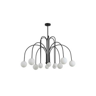 Modern Wrought Iron Chandelier | Italian Design Sculptural Lighting Fixture