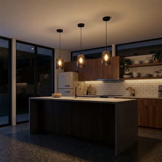 Durable Ceiling Light – Oval Glass Shade with Metal Halide Lamp Included