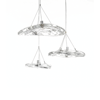 Indoor Pendant Light – Modern Glass Stone Lamp With Adjustable LED Lighting