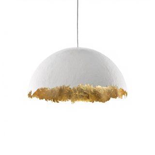 Suspension Art Déco – Luminaire en résine chromée au design audacieux