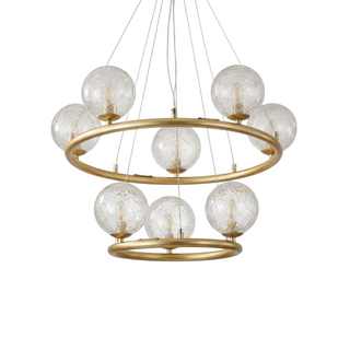 Modern Light Chandelier – Elegant Metal Glass Fixture with 12 Light Heads