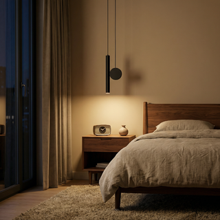 Modern Pendant Light – Elegant Pendant Fixture with Fluid Line Suspension and Opal Glass