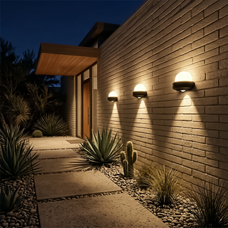 LED Outdoor Wall Light – Frosted Globe Aluminium IP65 Weather-Resistant Fixture