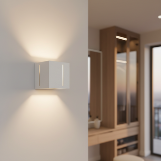 Modern Wall Light - Gray Aluminum Minimalist Wall Sconce for Ambient Lighting