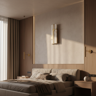 Contemporary Wall Sconce – Modern Wall Light with Gold Finish & Soothing LED Illumination