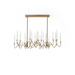 Feather Chandelier – Sculptural Delicate Shine Light Fixture for Elegant Interiors