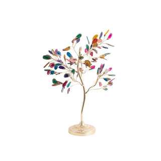Tree Bedside Lamp | Gold Metal Sculptural Table Lamp With Dimable Warm Ambient Light