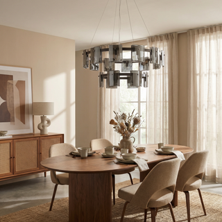 Modern Glass Pendant Light – Square Pendant Light with Clear Glass Shade & Iron Frame