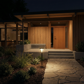 Black Metal Outdoor Lamp – Durable LED Garden Light | Weather Resistant Fixture