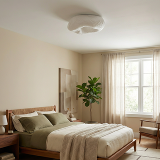 Handmade Silk Ceiling Lamp – Modern LED Recessed Dimmable Light Fixture