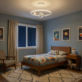 Galactic Ceiling Light – Soft Diffusion Lamp | Kids Room Lighting & Celestial Decor