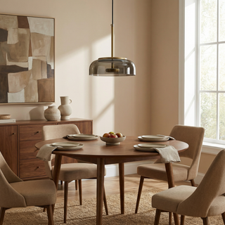 Modern Pendant Lamp – Durable Aluminum & Glass Fixture with Warm White Lighting