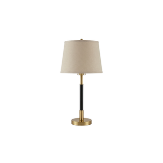 Lampe de chevet tactile à intensité variable | Abat-jour en tissu élégant finition or