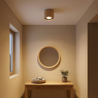 Plafonnier en bois naturel – Lampe scandinave minimaliste avec éclairage d'ambiance chaleureux