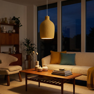 LED Pendant Light – Wabi Sabi Lighting Japanese Pendant Lamp With Brushed Nickel Finish