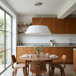 Lustre blanc minimaliste – Plafonnier moderne pour l'éclairage du salon