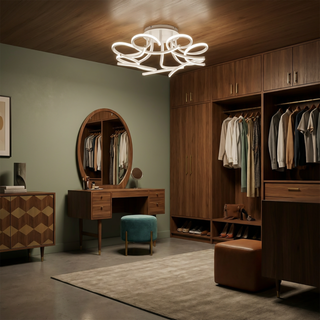 Contemporary Ceiling Light – Modern Flower Shape Soft LED Lamp for Living Room