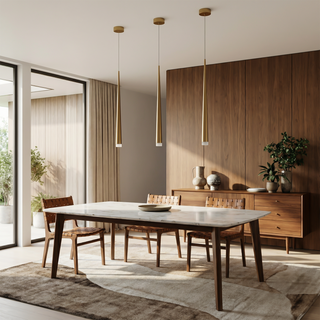 Compact LED Pendant Light – Modern Brushed Nickel Chandelier for Small Spaces