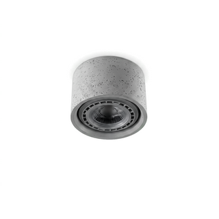 Plafonnier en béton gris – Luminaire moderne et minimaliste pour éclairage de salon
