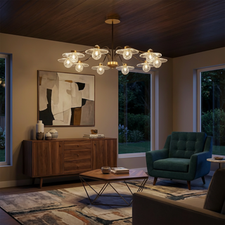 Gold Ceiling Light – Modern Opal Glass Lamp With Soft Ambient Lighting