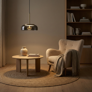 Modern Pendant Lamp – Durable Aluminum & Glass Fixture with Warm White Lighting